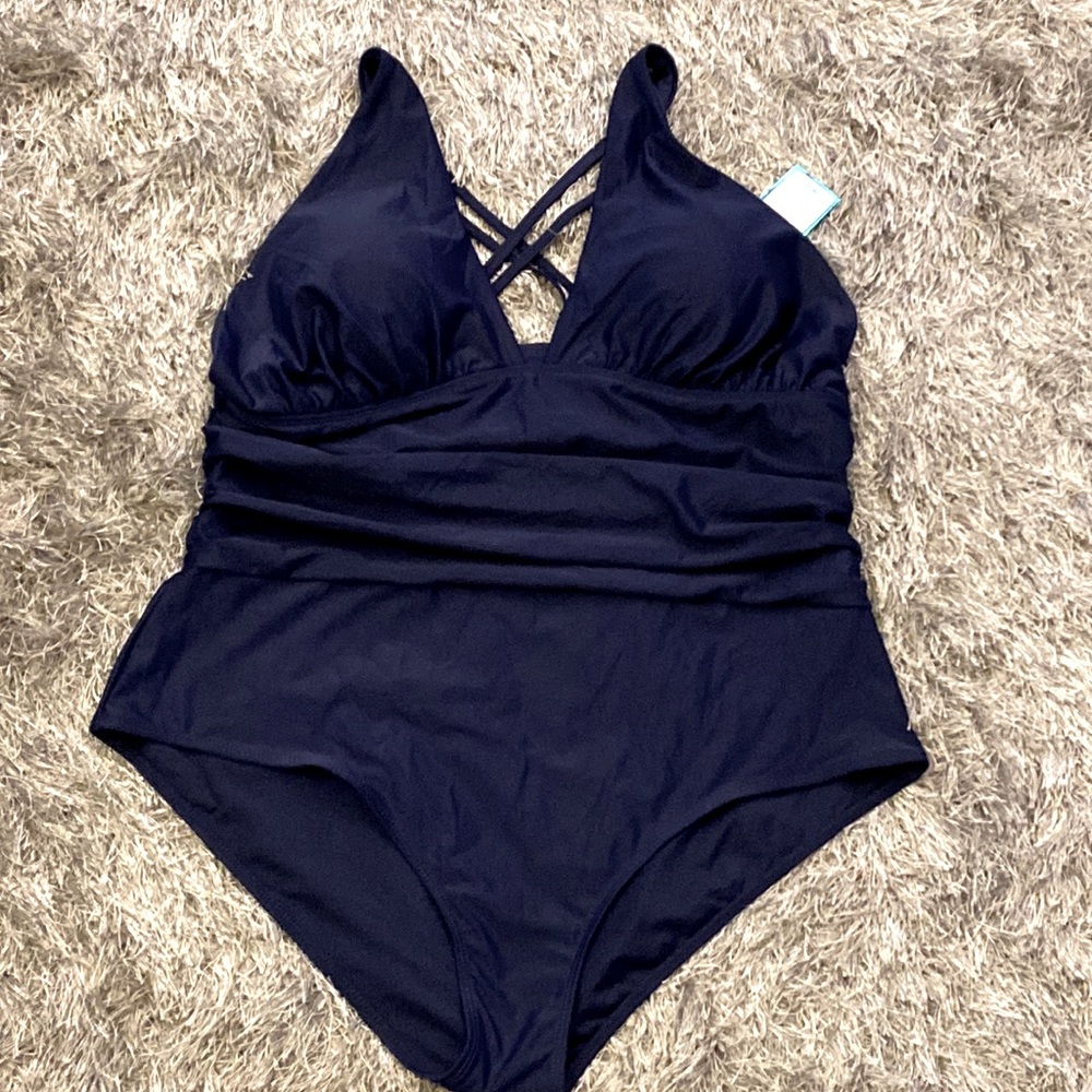 YOU DI AN 3XL Swimsuit Tummy Control V Neck